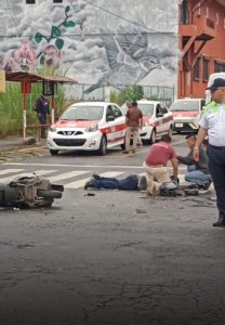 Motociclista resulta gravemente lesionado tras accidente con vehículo oficial del Ayuntamiento de Fortín